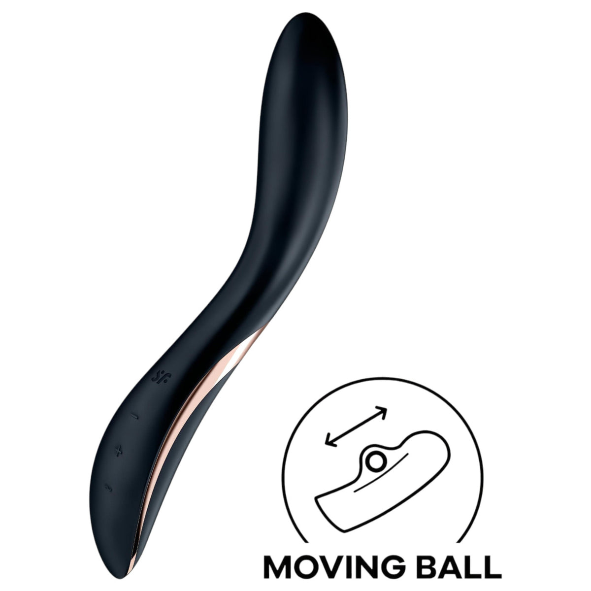 Vibrator Satisfyer Rrrolling, negru — imagine de catalog 1