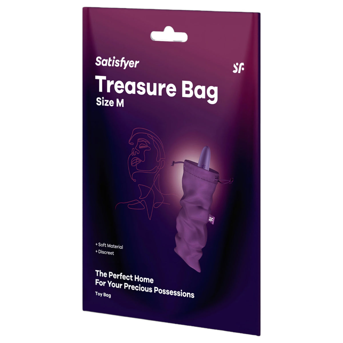 Săculeț de depozitare Satisfyer Treasure Bag M, mov — imagine de catalog 4