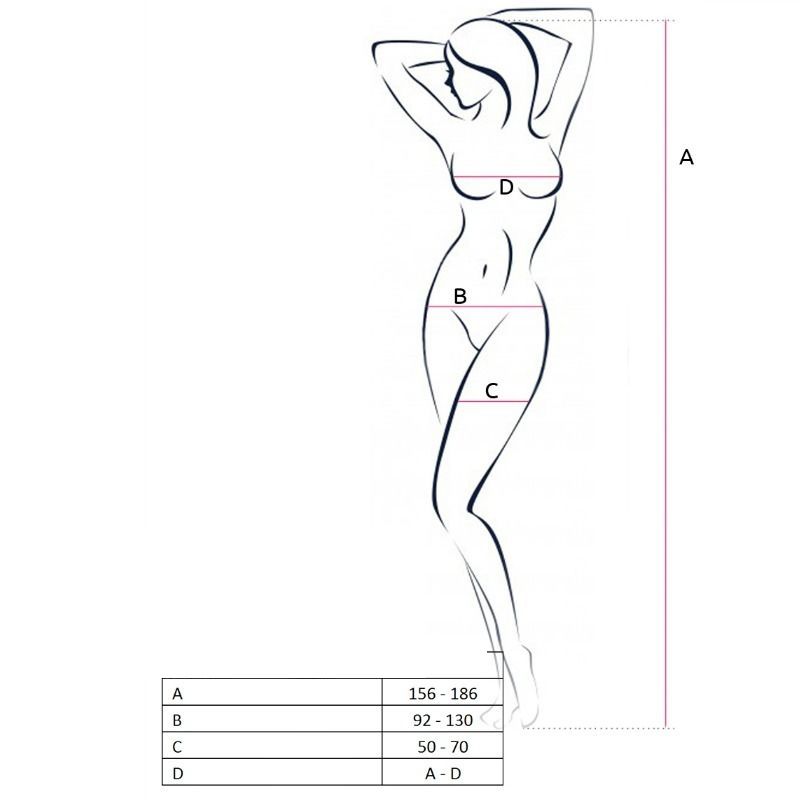 Catsuit Passion BS059 Negru - Universal