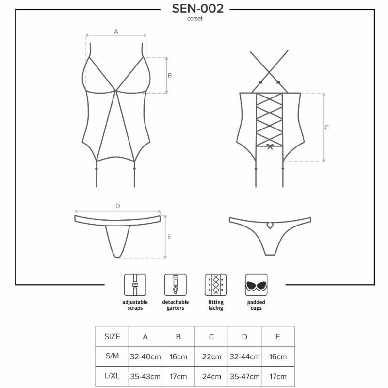 Corset Obsessive Sensual SEN-002 - S-M