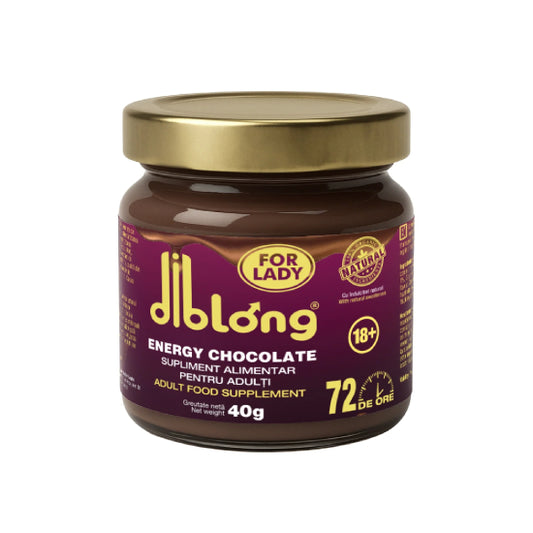 Diblong Energy Chocolate For Ladies - supliment alimentar pentru femei sub formă de ciocolată tartinabilă, cu ingrediente nat