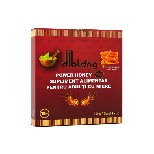 Diblong Power Honey - supliment alimentar pentru adulți cu miere și asocieri de plante care susțin sănătatea sexuală și funcț