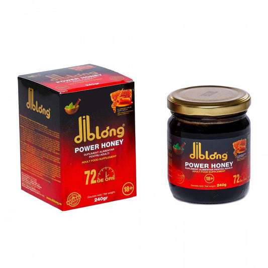 Diblong Power Honey - supliment alimentar pentru adulți cu miere și asocieri de plante care susțin sănătatea sexuală și funcț