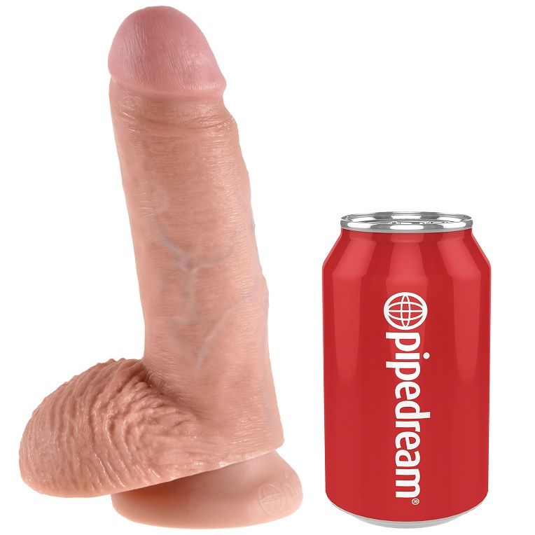 Dildo flesh realistic King Cock 17.8 cm