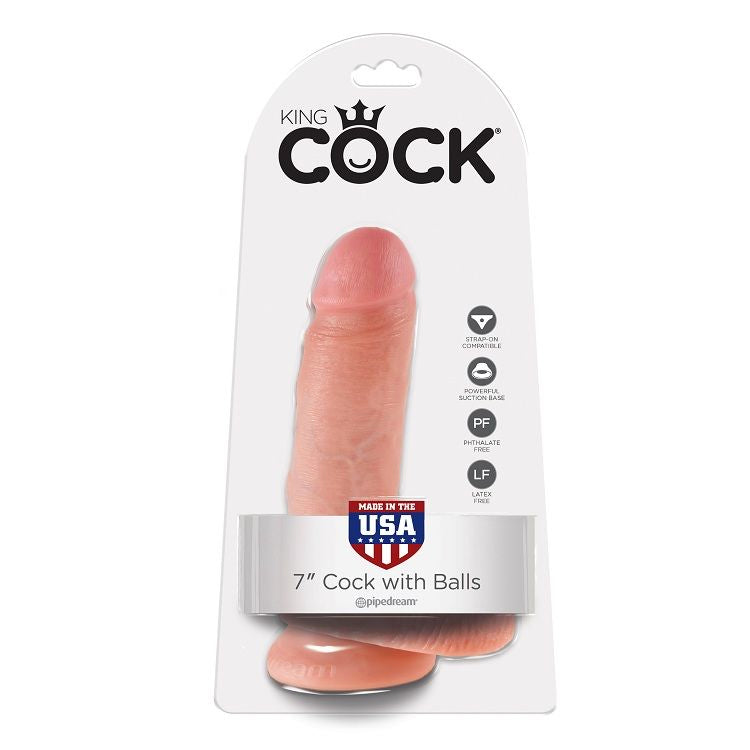Dildo flesh realistic King Cock 17.8 cm