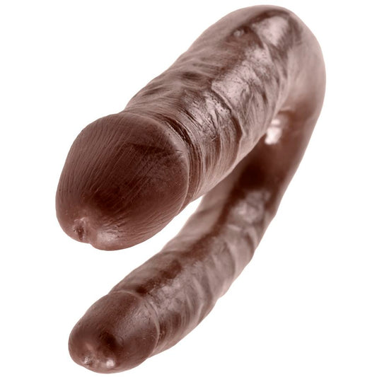 Dildo King Cock cu doua capete maro
