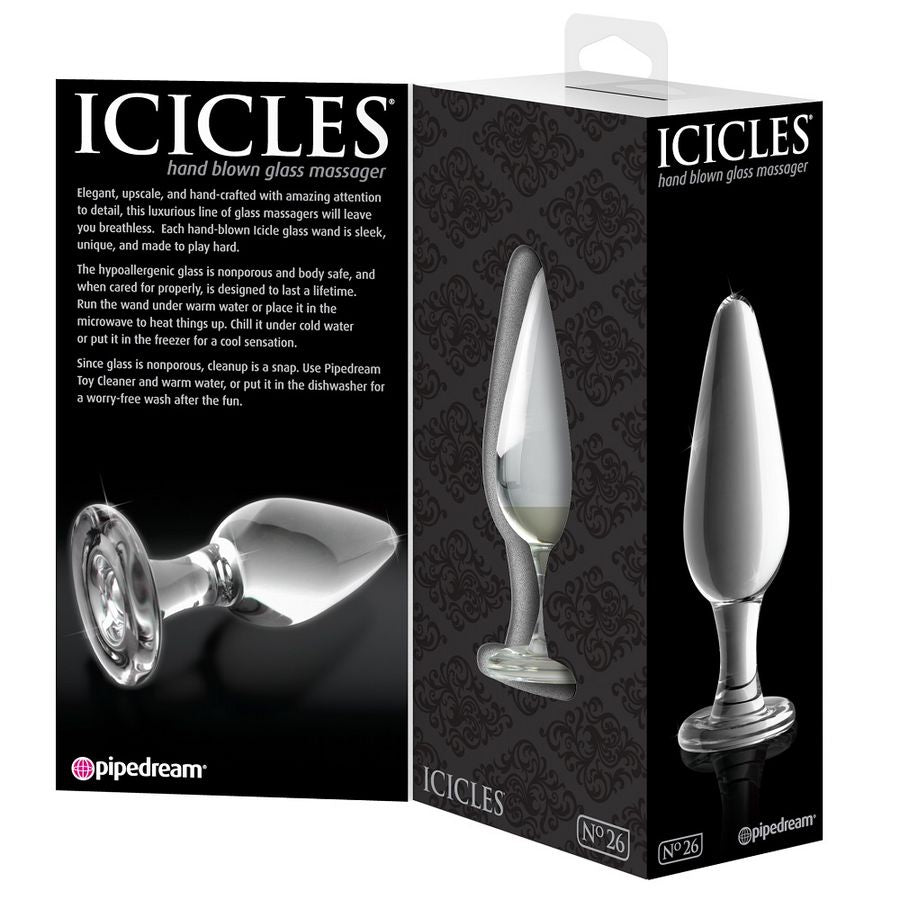 Dop anal din sticla Icicles 26