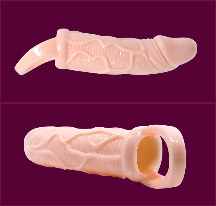 Extensie penis Flesh cu vribatii 13.5 cm