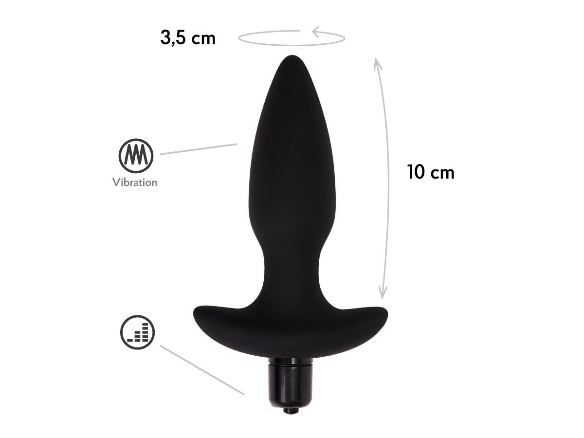 Plug anal cu vibratii Hati negru