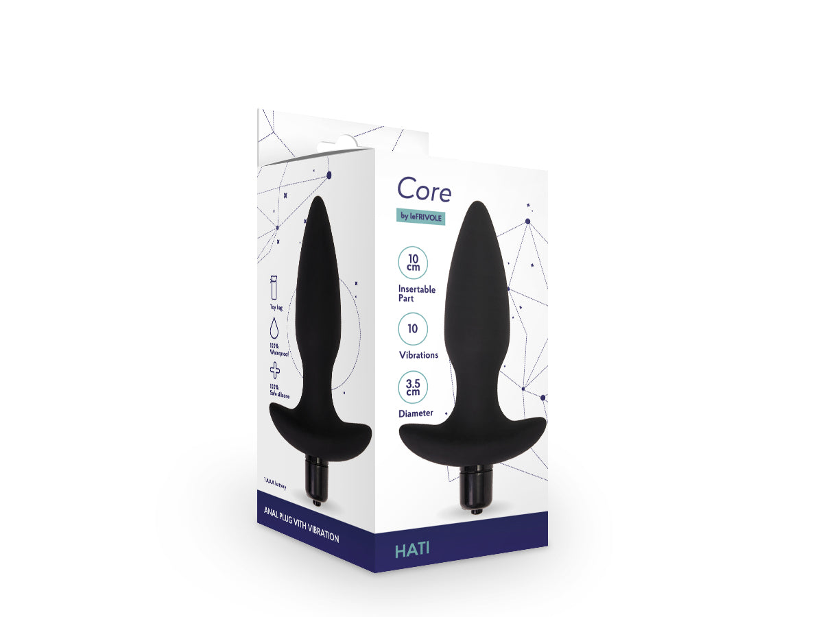 Plug anal cu vibratii Hati negru