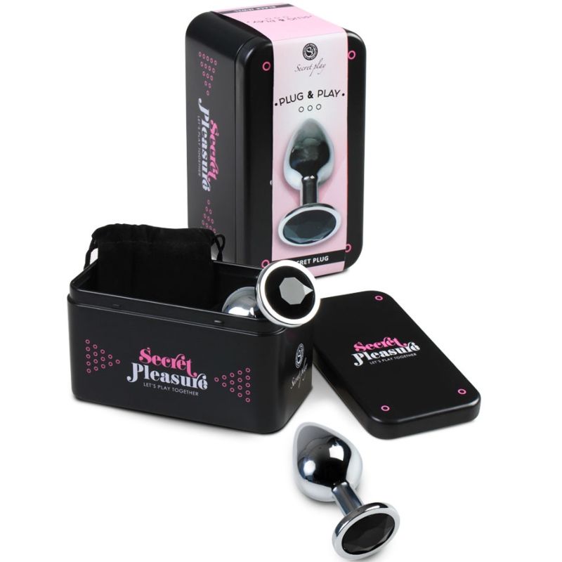 Plug Anal metal Negru S