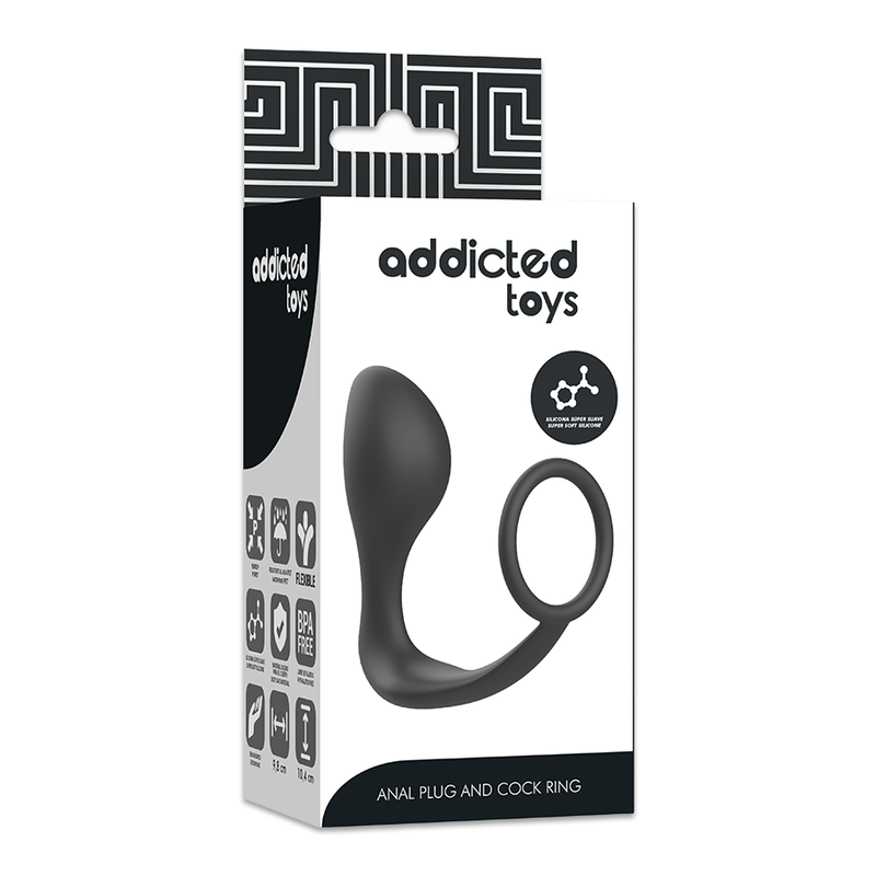 Plug anal si inel penis Addicted Toys