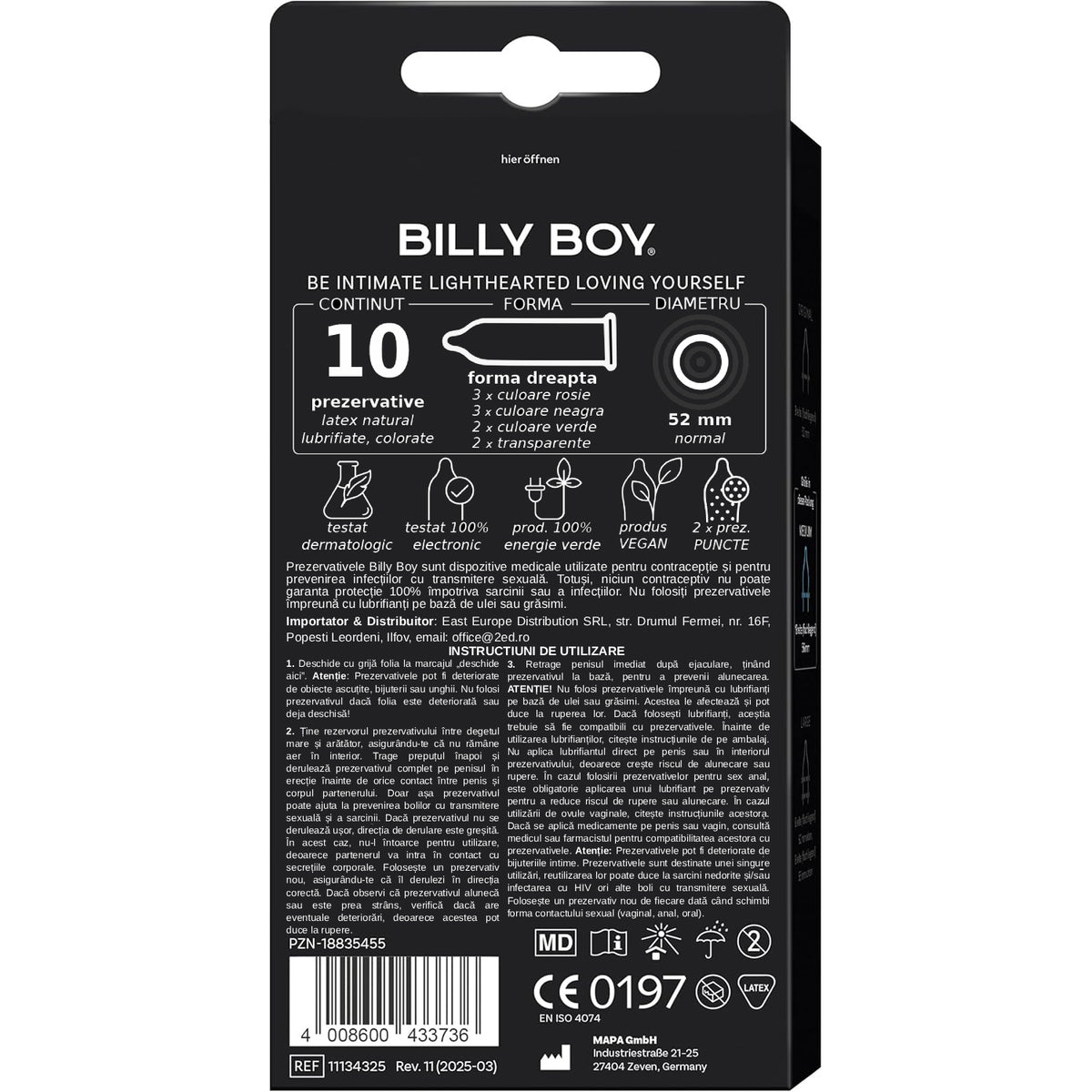 Prezervative Billy Boy Fun Mix 10 buc