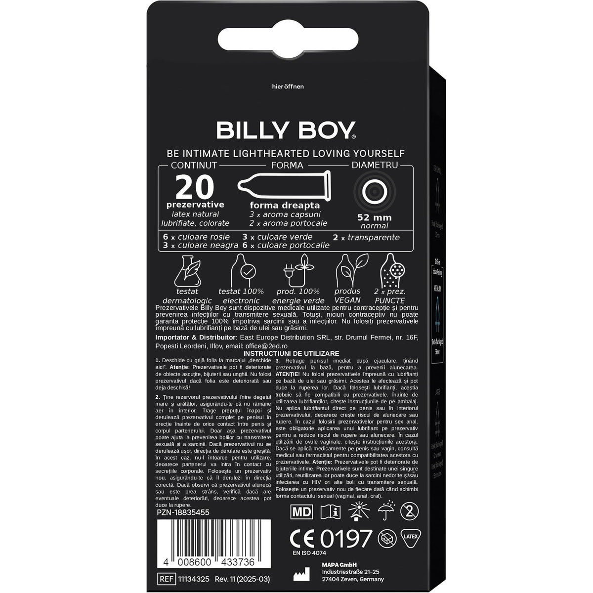 Prezervative Billy Boy Fun Mix 20 buc