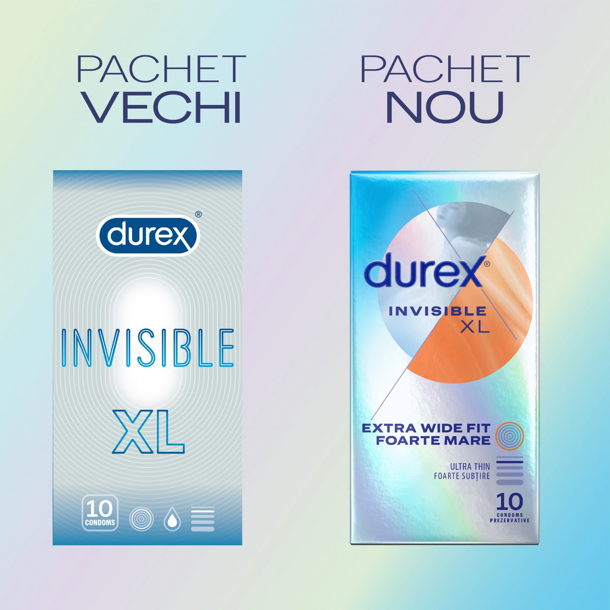 Prezervative Durex Invisible XL, 10 buc