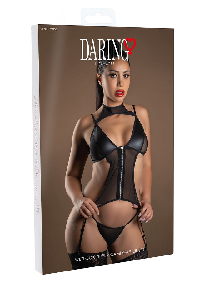 Set top cu jartieră și tanga Wetlook Daring Intimates