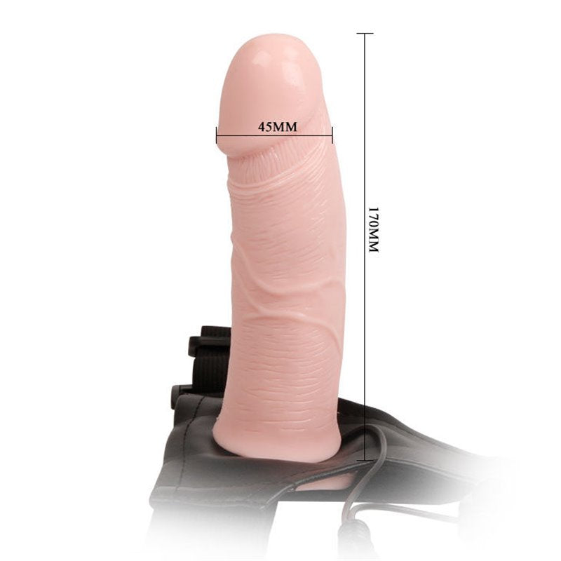 Strap-on vibrator 17 cm Elastic Harness
