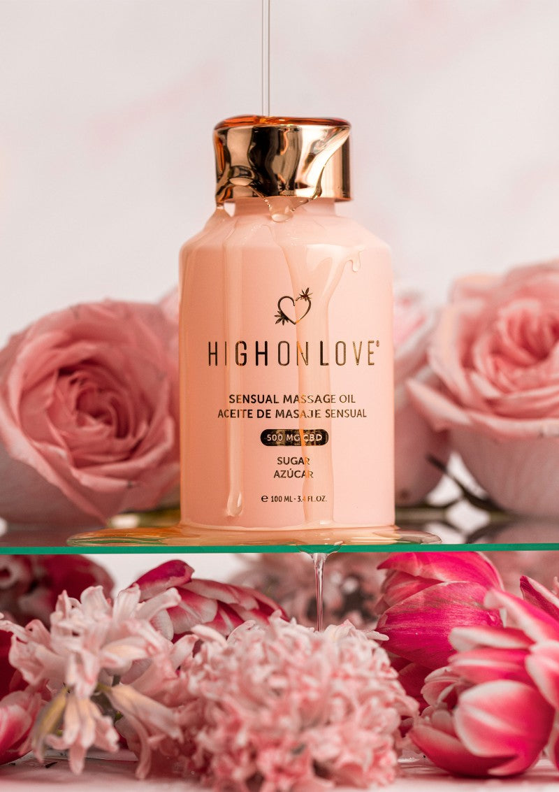 Ulei de masaj senzual cu CBD HighOnLove natural 100 ml