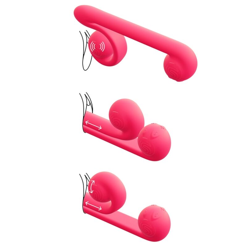 Vibrator cu actiuni multiple Snail Vibe roz