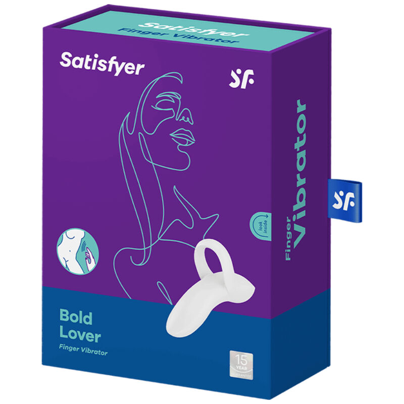 Vibrator cu suport deget Bold Lover Satisfyer alb