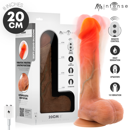 Vibrator Logan Mr. Intense cu incalzire si telecomanda, 20 cm